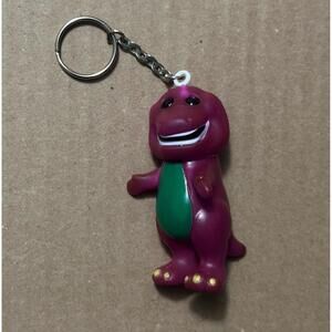 Vintage 1900’s Barney The Purple Dinosaur 2.5" RARE Collectible Keychain